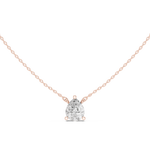 Gold Jewelry DDPO-001, Pear center stone, Rose Gold, view 4
