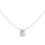 Gold Jewelry DDPO-001, Pear center stone, Rose Gold, view 4