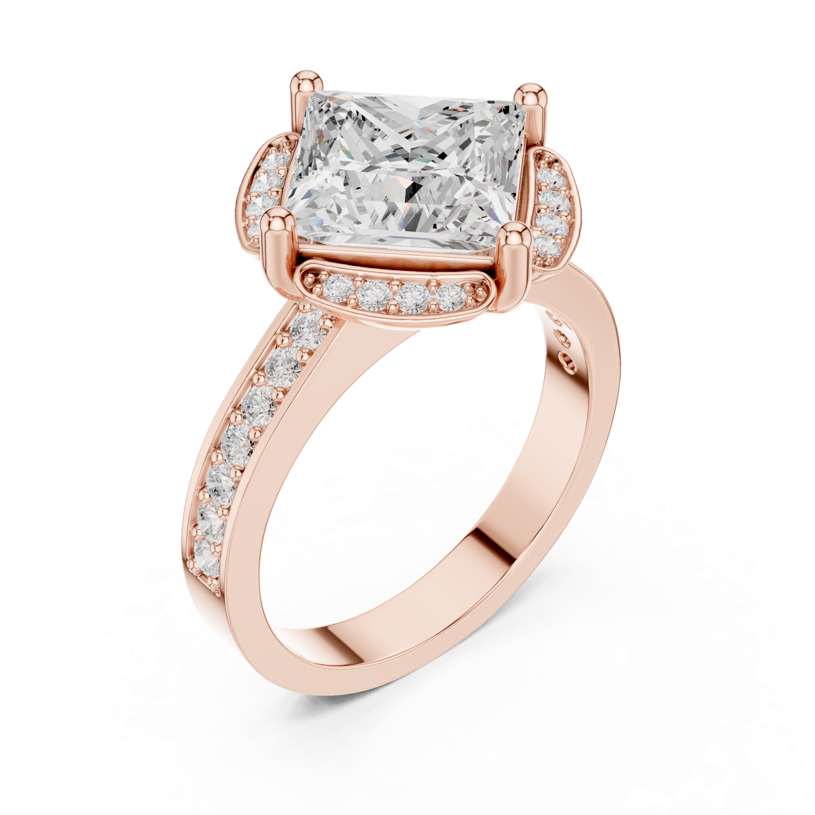 Gold Ring DDLR-361, Rose Gold, view 2