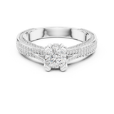 Gold Ring LR-0334, White Gold, view 4