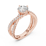 Gold Ring DDLR-666, Rose Gold, view 2