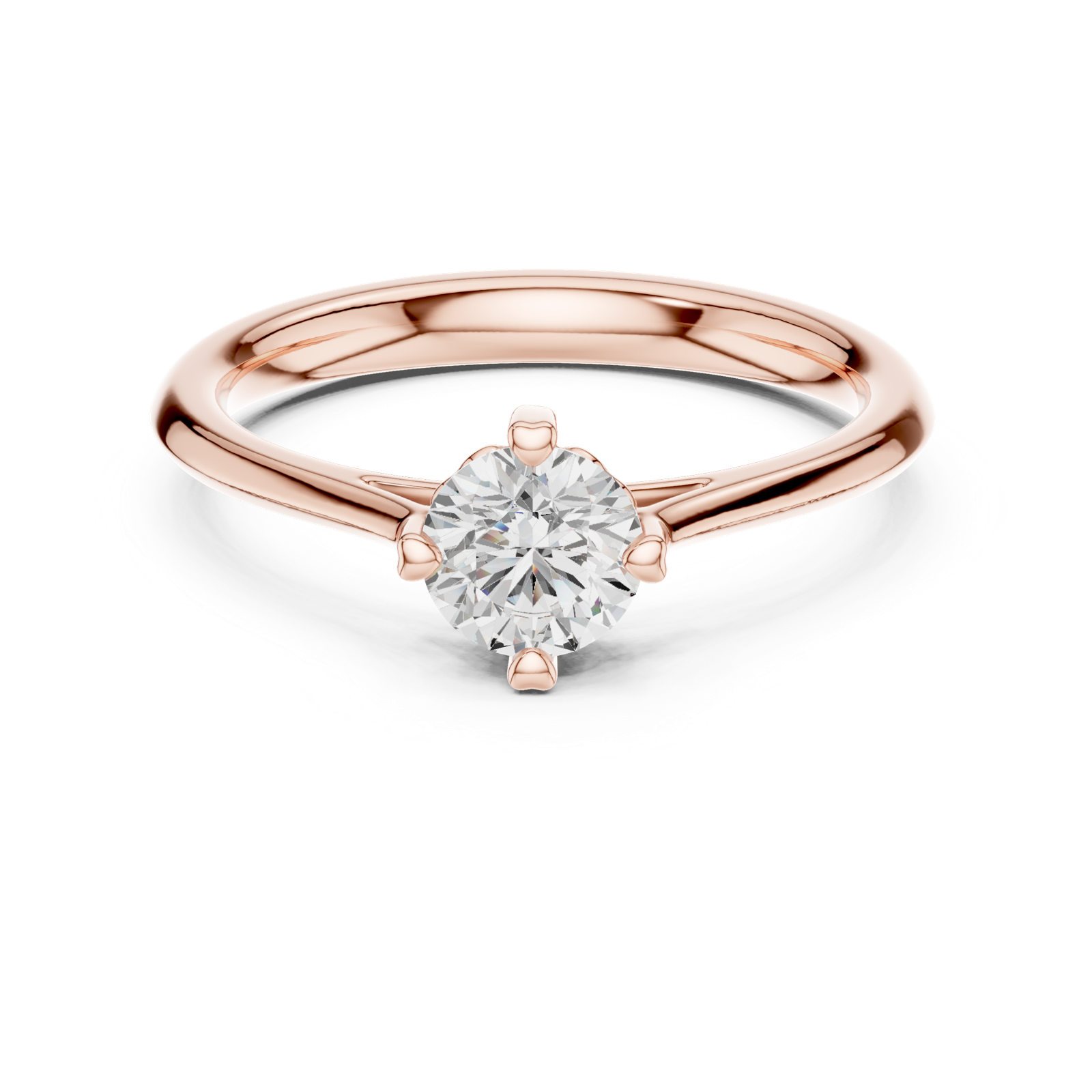 Gold Ring DDLR-548, Rose Gold, view 4