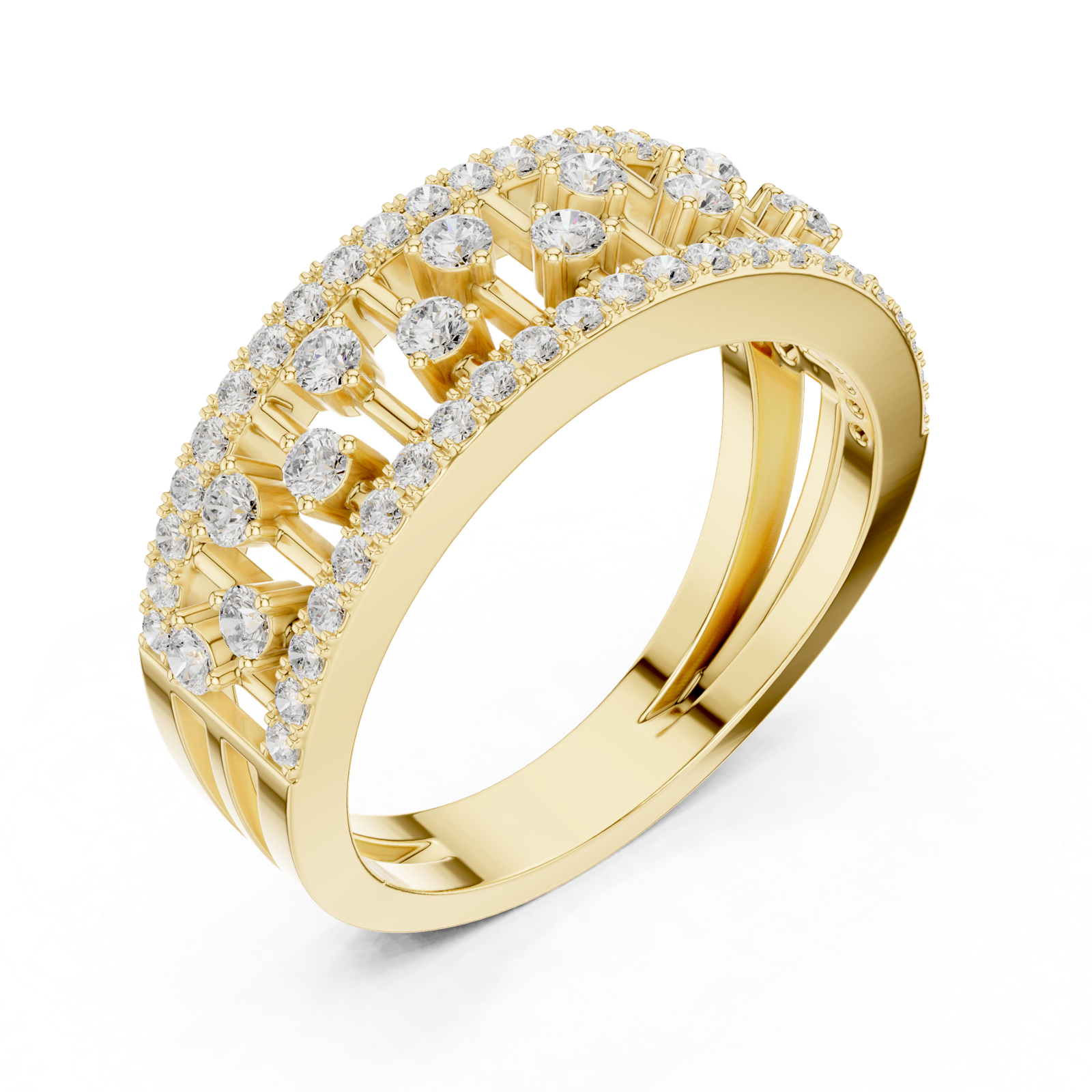 Gold Ring DDLR-775, Yellow Gold, view 2