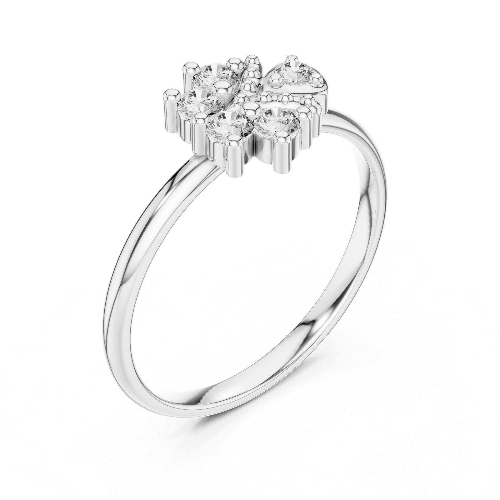Gold Ring 1 (452), White Gold, view 2