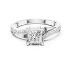 Gold Ring DDLR-525, White Gold, view 4
