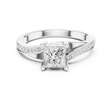 Gold Ring DDLR-525, White Gold, view 4