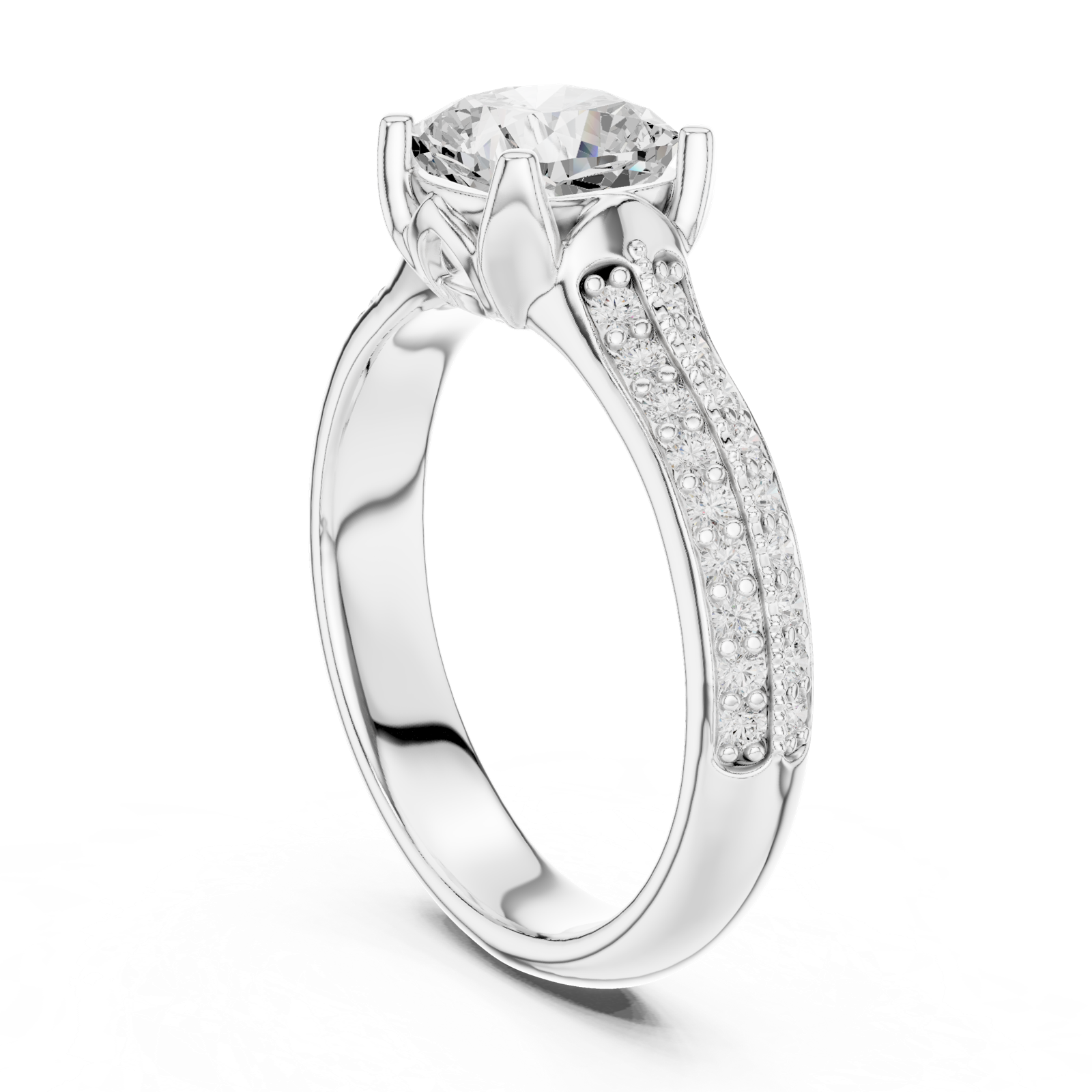 Gold Ring LR-0274, White Gold