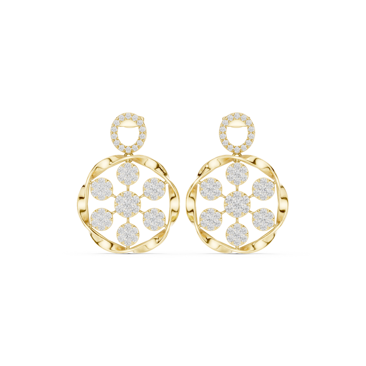 Gold Earrings SBER(35), Yellow Gold