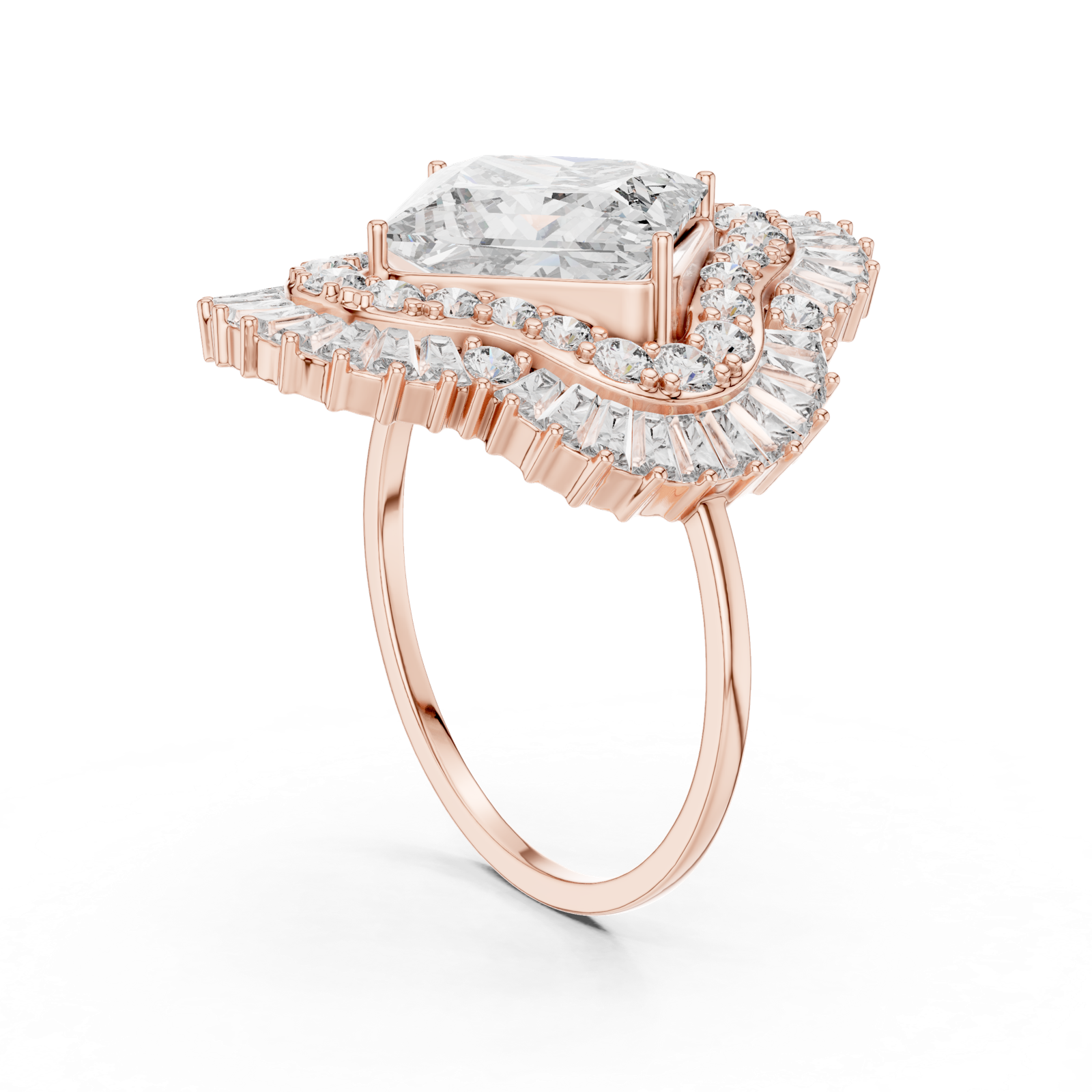 Gold Ring DR-6163, Rose Gold
