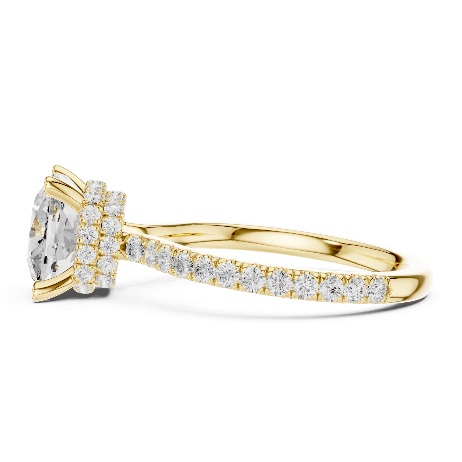 Gold Ring DDLR-1017, Yellow Gold, view 3