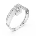 Gold Ring LR-01 (48), White Gold, view 2