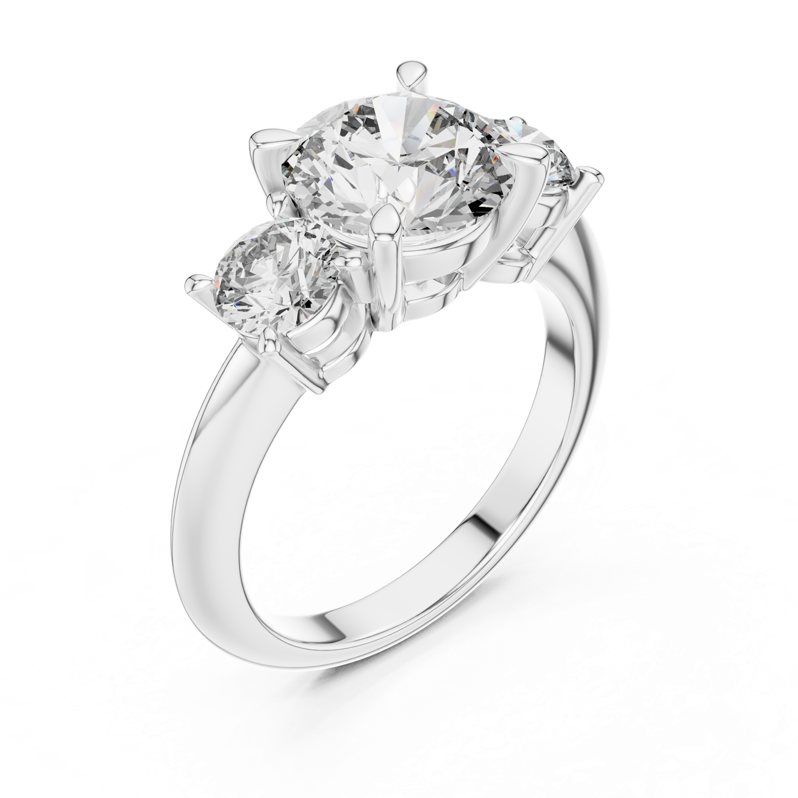 Gold Ring DDLR-042, White Gold, view 2