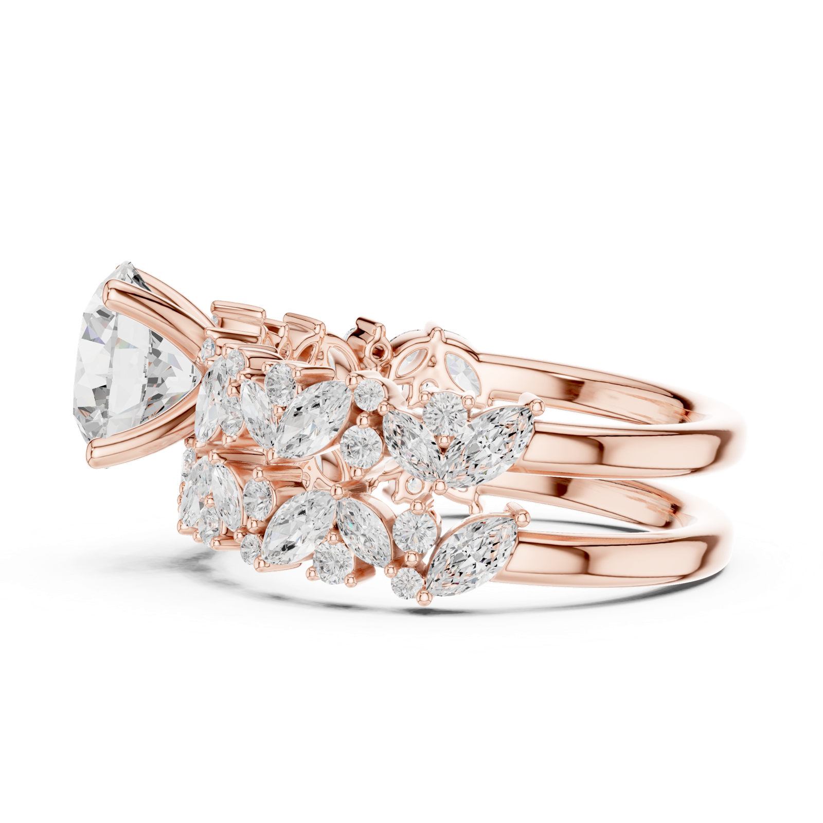 Gold Ring DDLR-939, Rose Gold, view 3