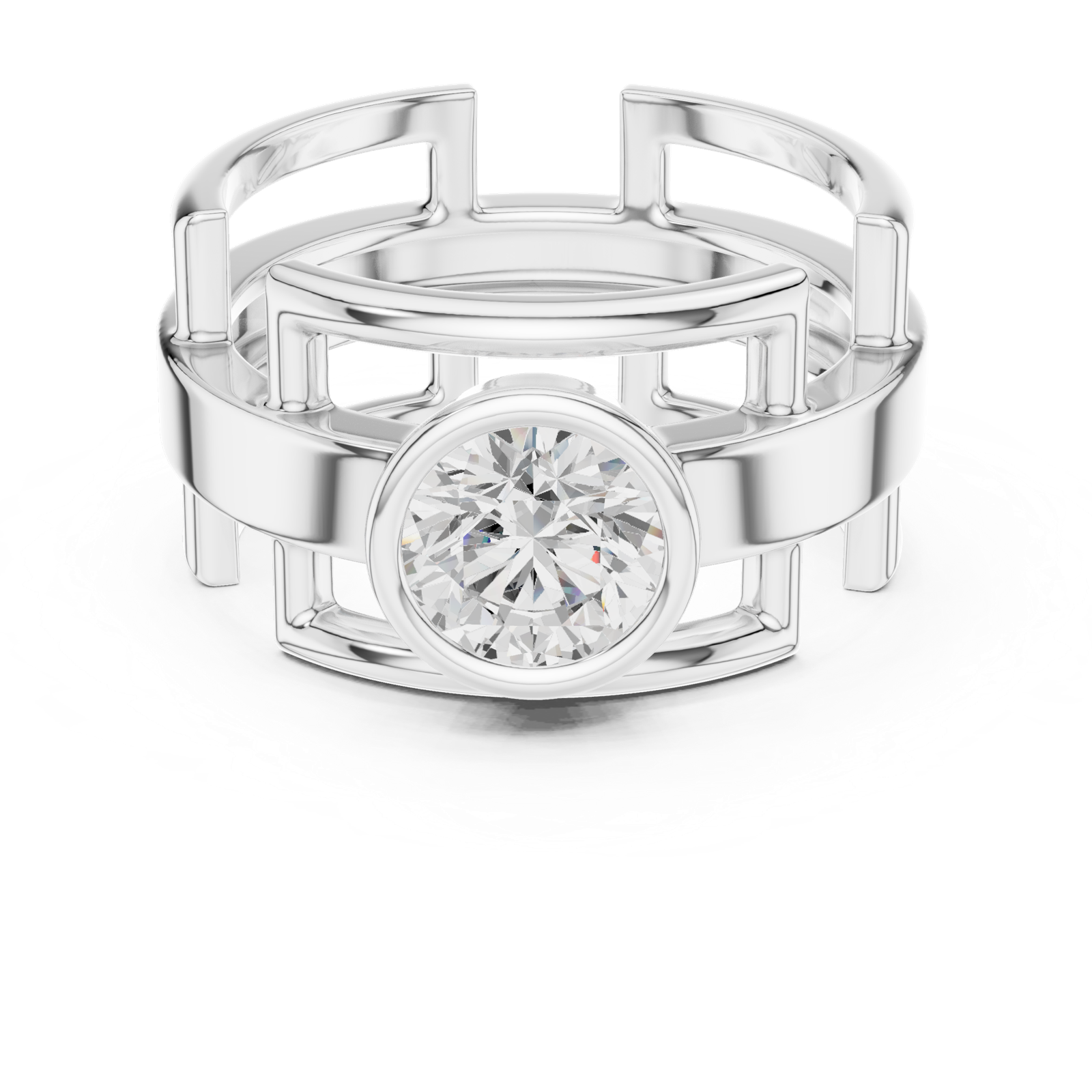 Gold Ring SBMR(6), White Gold, view 4