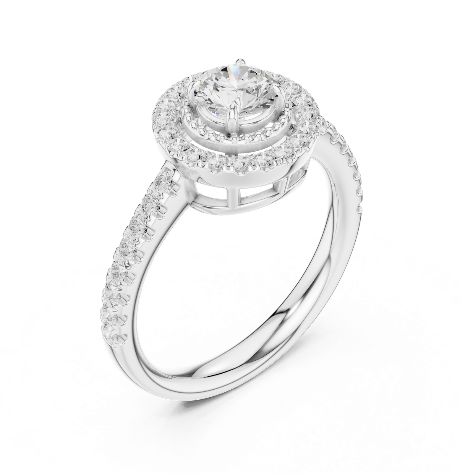 Gold Ring DDLR-668, White Gold, view 2