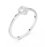 Gold Ring DDLR-740, White Gold, view 2