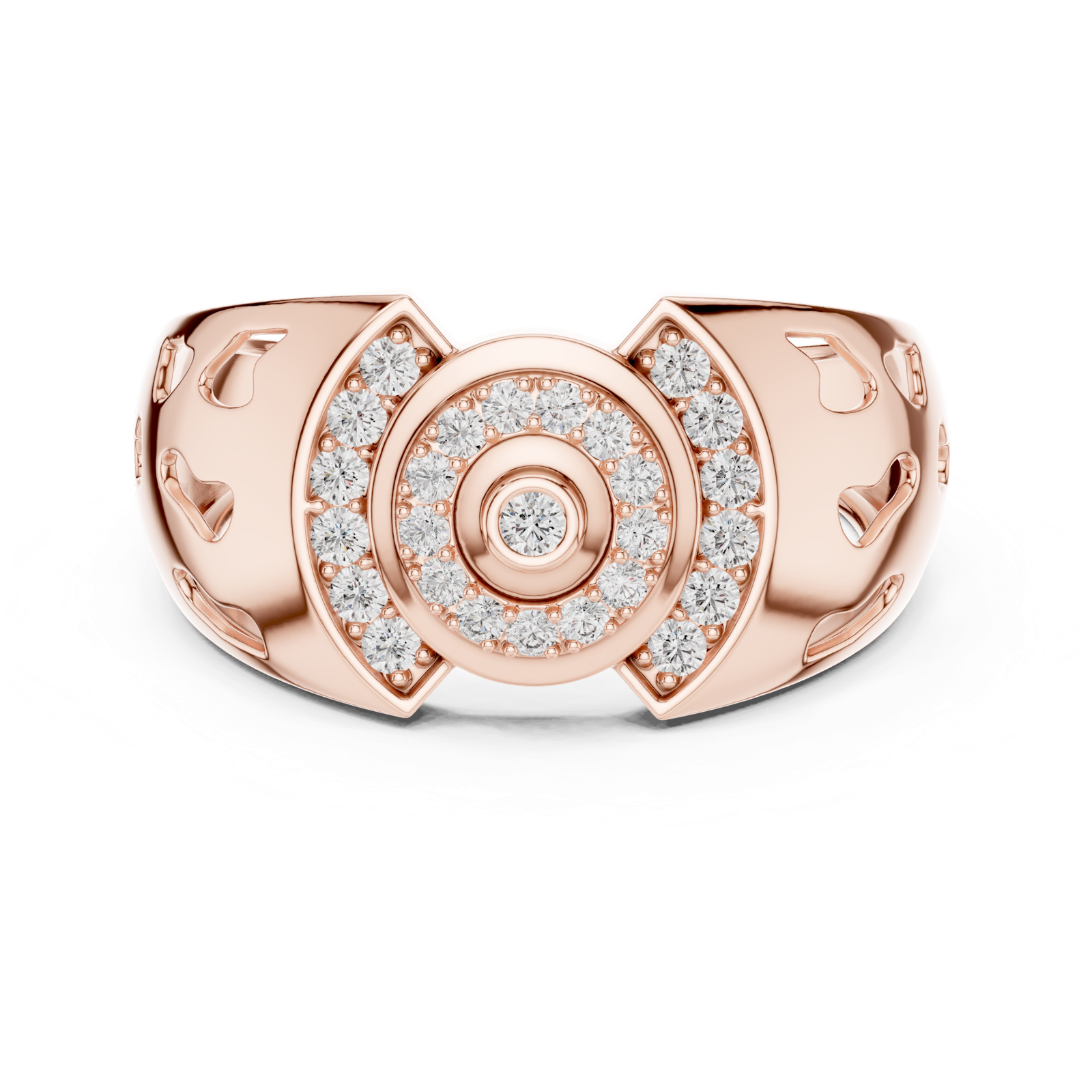 Gold Ring LR-01 (42), Rose Gold, view 4