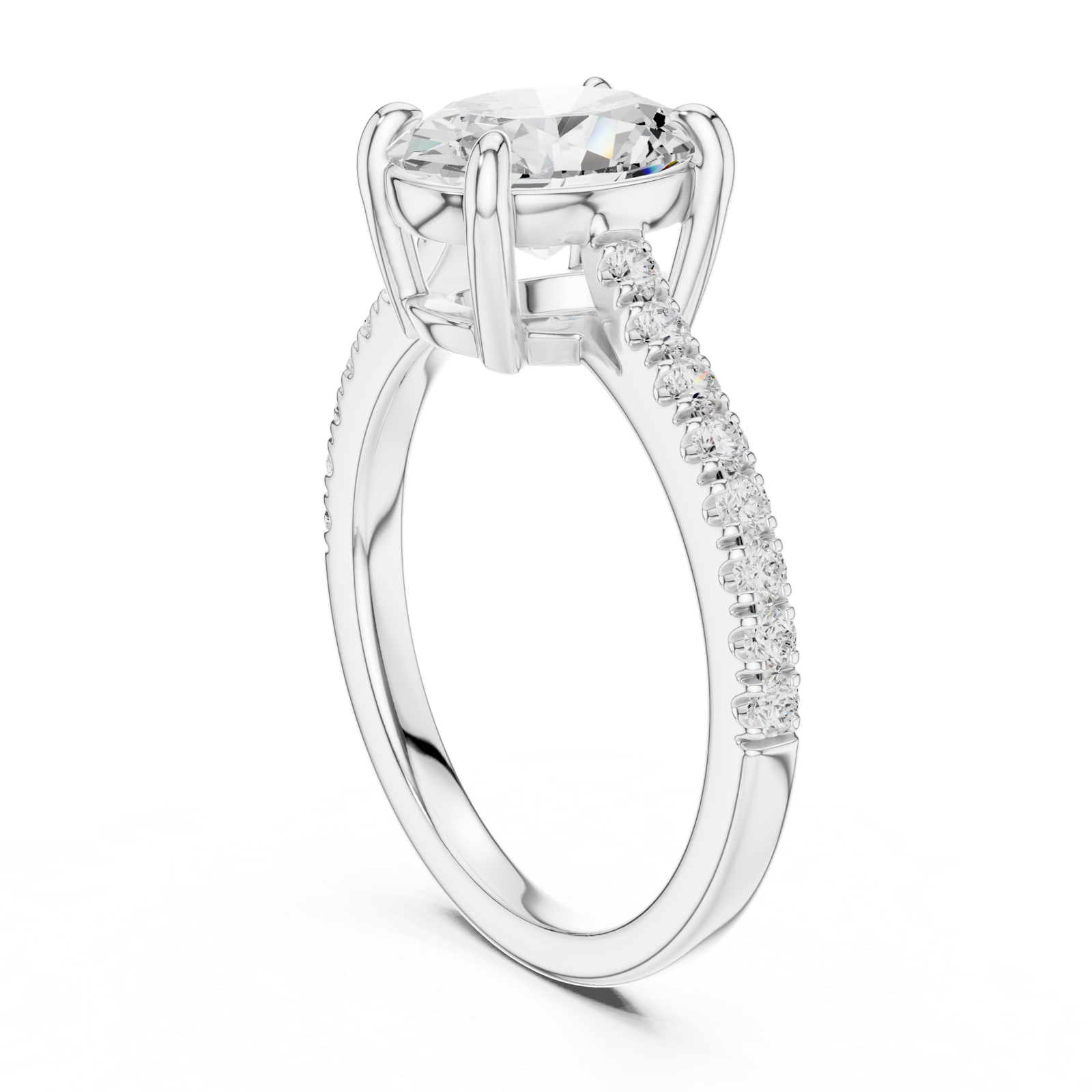 Gold Ring DDLR-879, White Gold, view 1