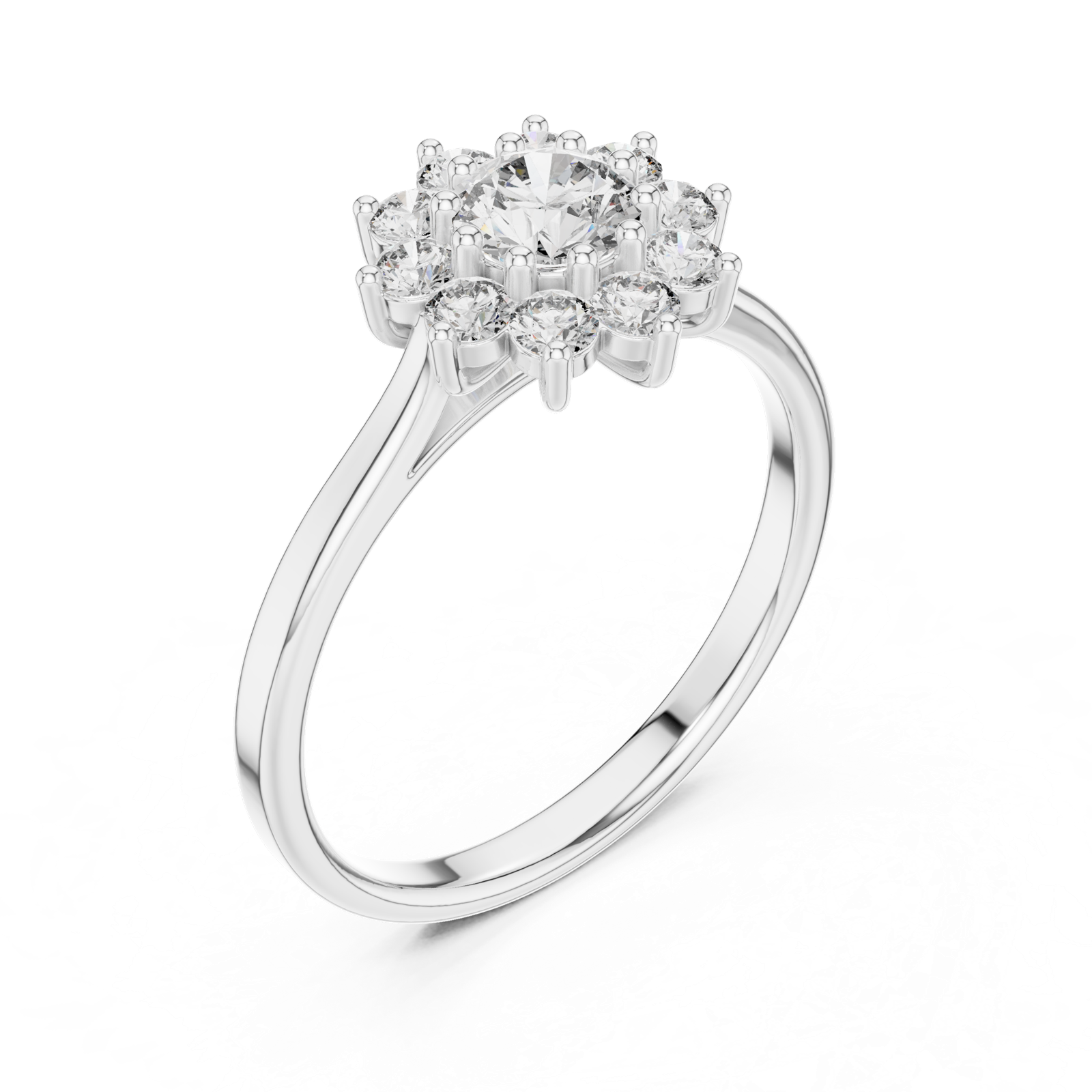 Gold Ring ALR-94, White Gold, view 2