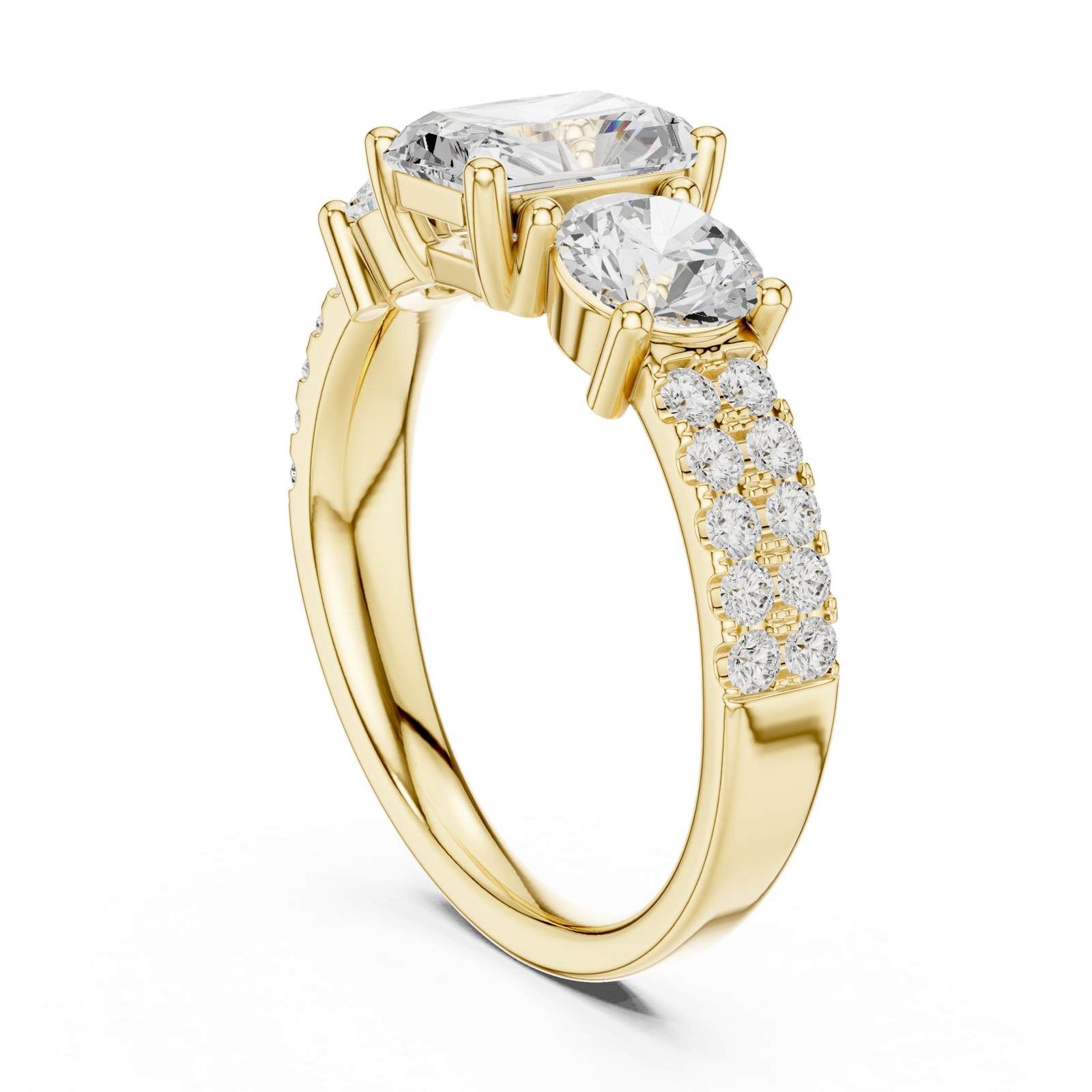 Gold Ring DDLR-717, Yellow Gold, view 1
