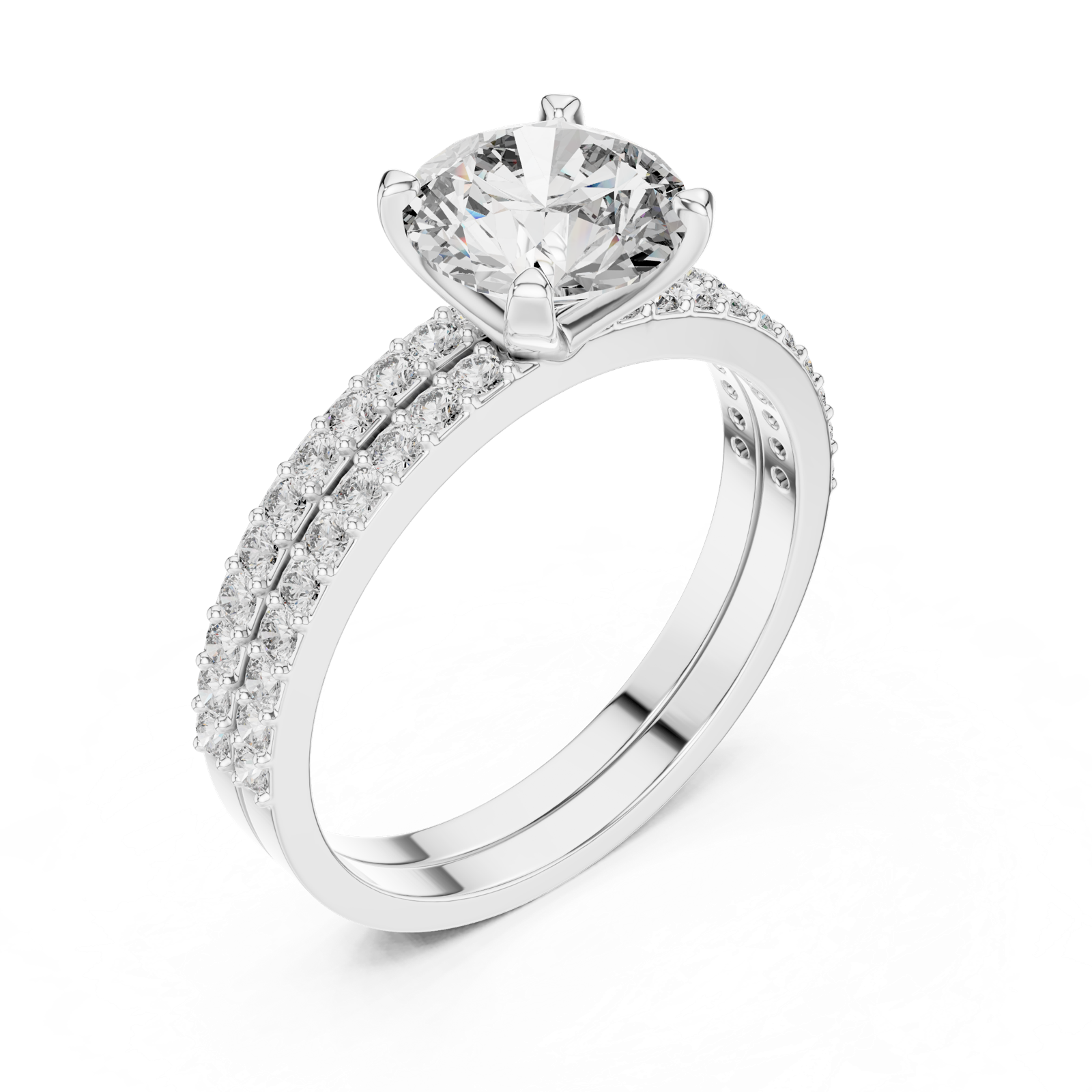Gold Ring DDLR-008, White Gold, view 2