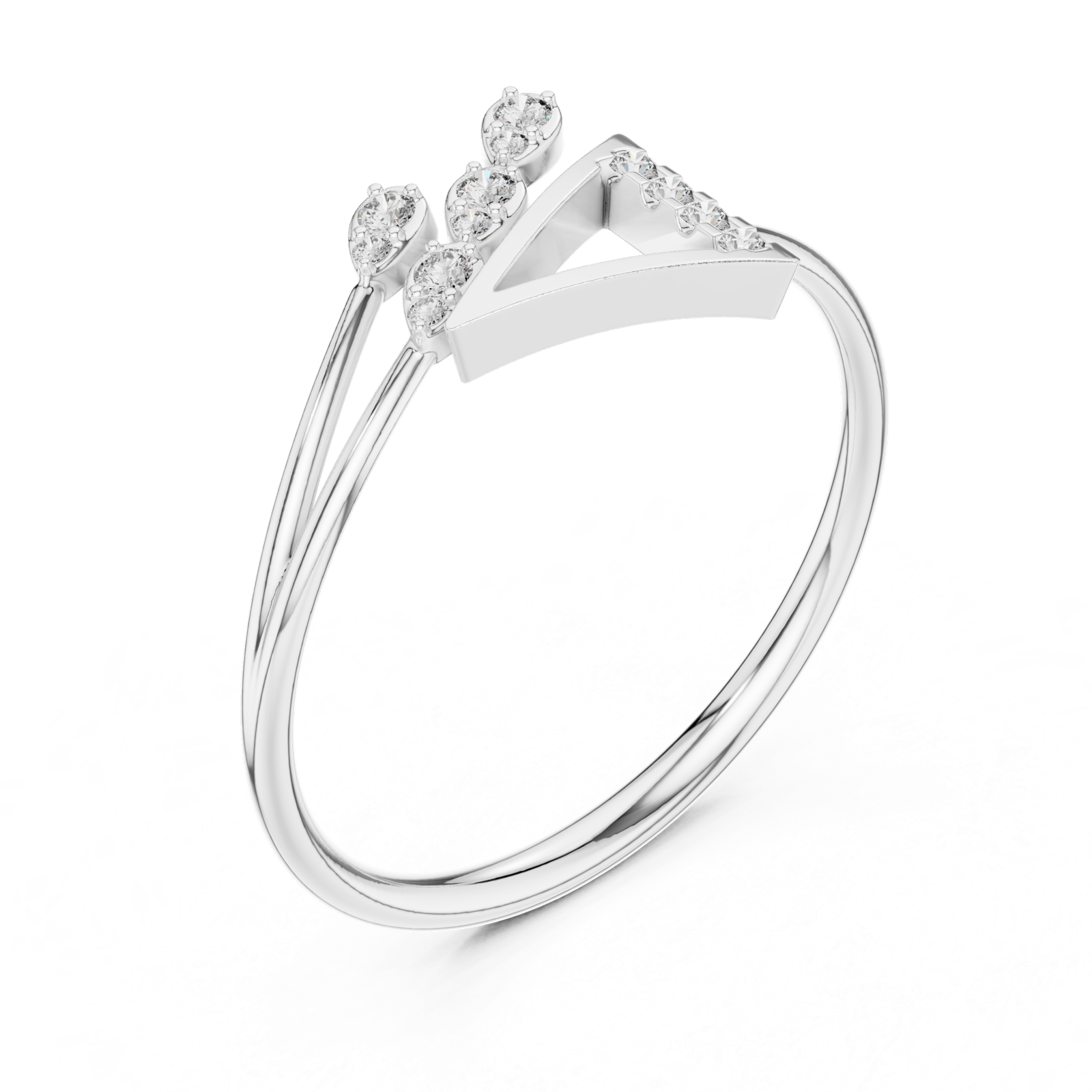 Gold Ring 1 (214), White Gold, view 2