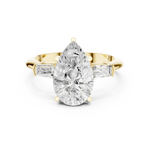 Gold Jewelry L35-67, Pear center stone, Yellow Gold, view 4