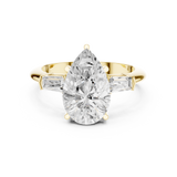 Gold Jewelry L35-67, Pear center stone, Yellow Gold, view 4