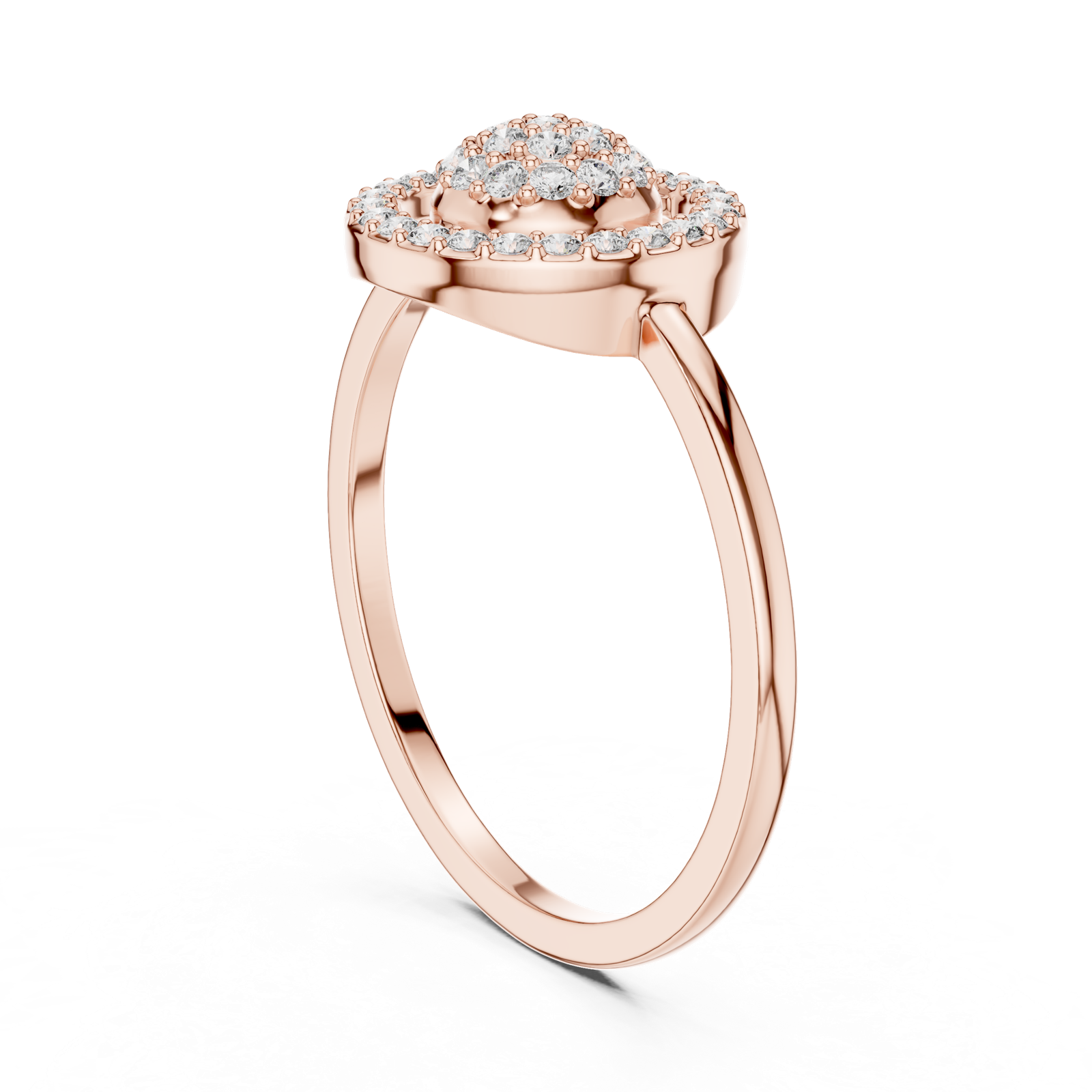 Gold Ring DR-6317, Rose Gold, view 1