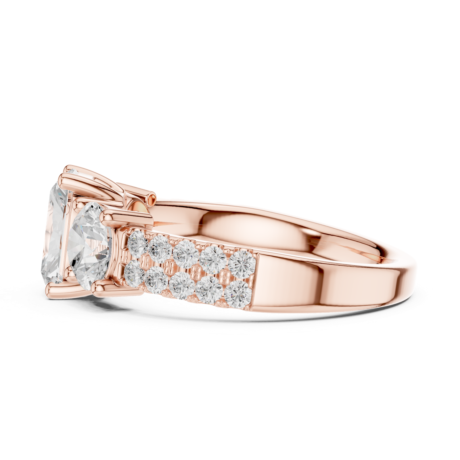 Gold Ring DDLR-717, Rose Gold, view 3