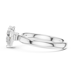 Gold Jewelry L36-10, Heart center stone, White Gold, view 3