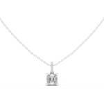 Gold Jewelry, Asscher center stone, White Gold