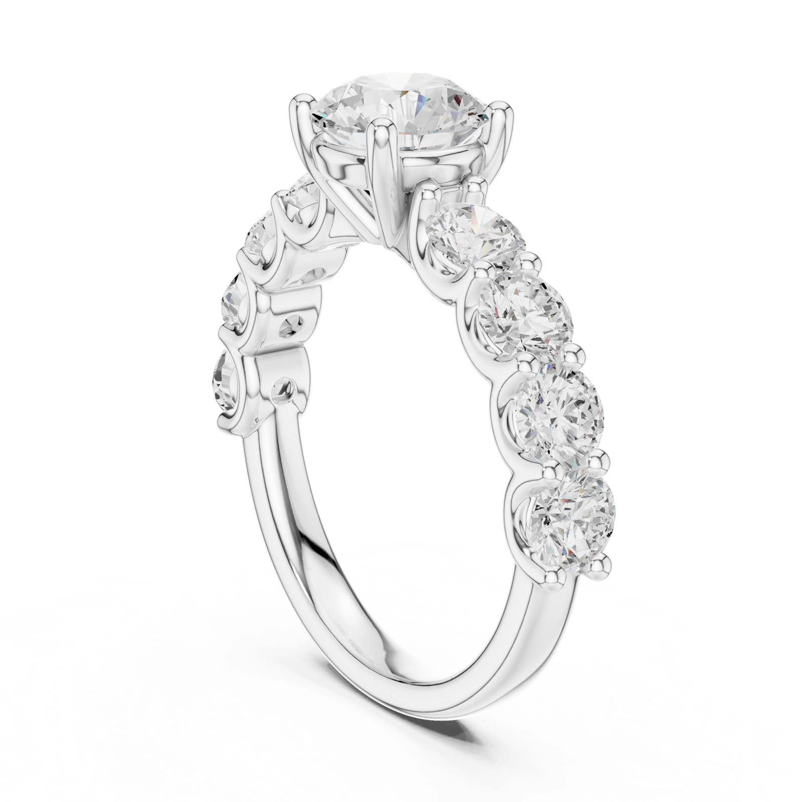 Gold Ring DDLR-657, White Gold, view 1