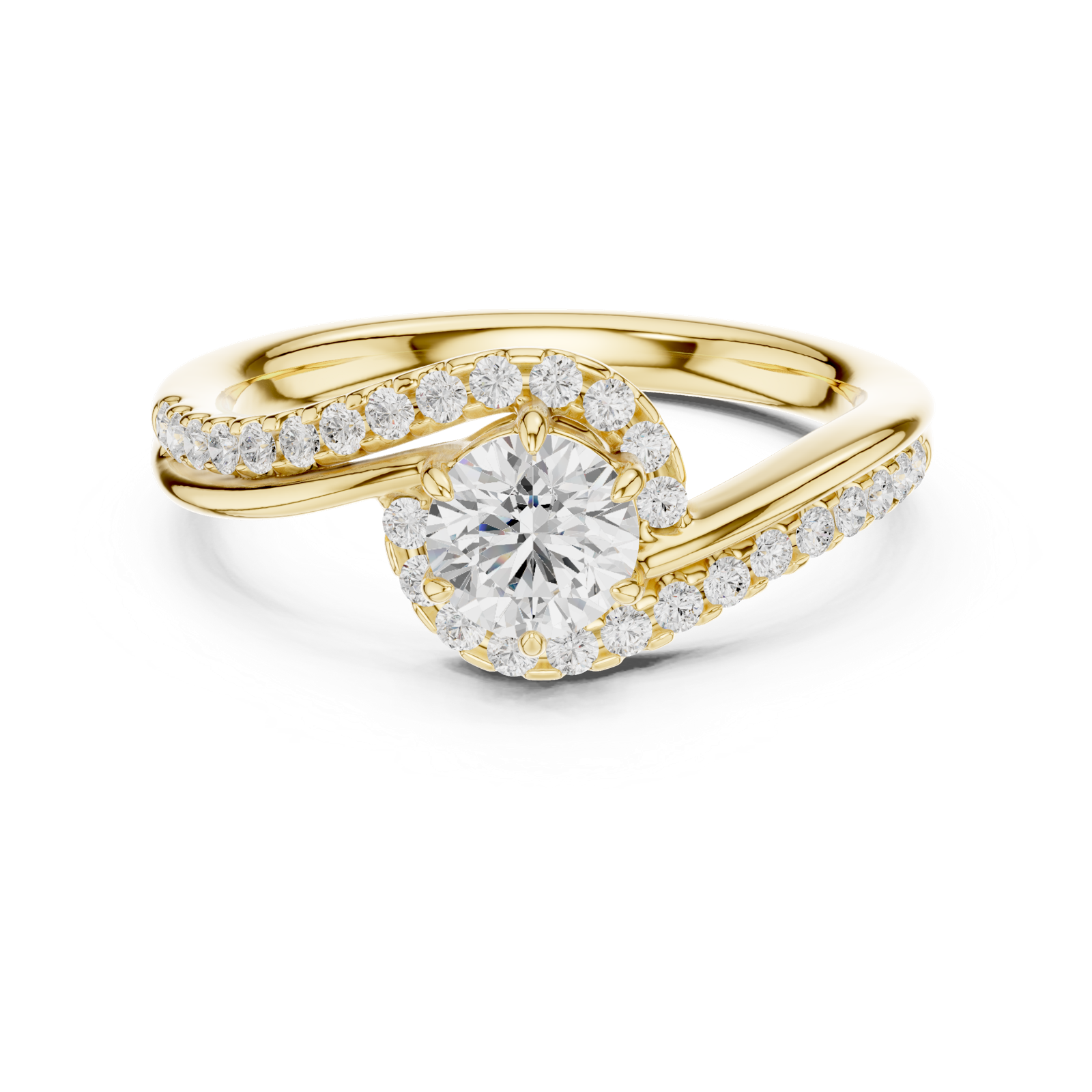 Gold Ring DDLR-594, Yellow Gold, view 4
