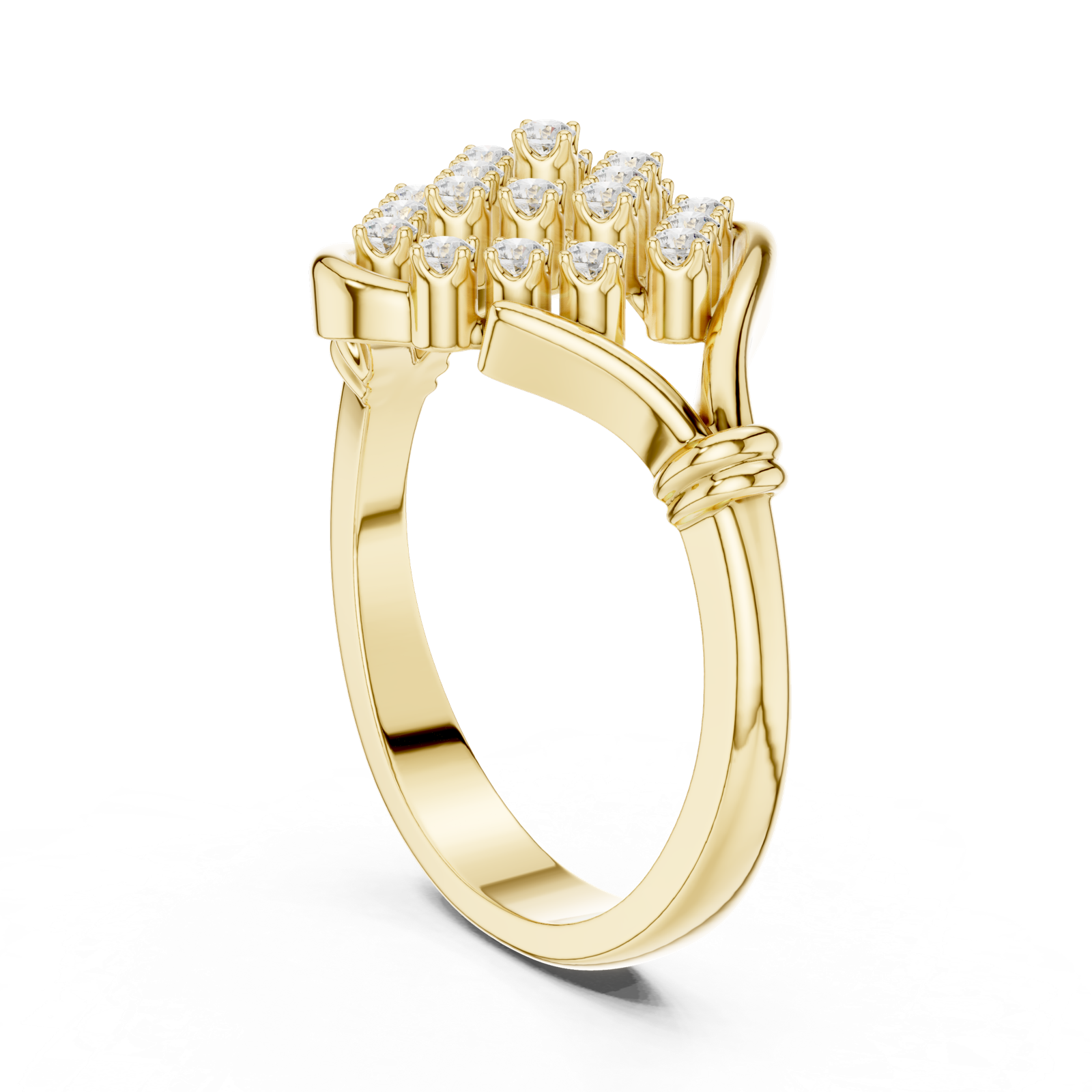 Gold Ring DDLR-760, Yellow Gold, view 1