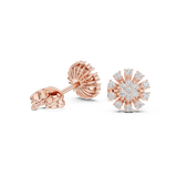 Gold Earrings 9-10089E, Rose Gold, view 1