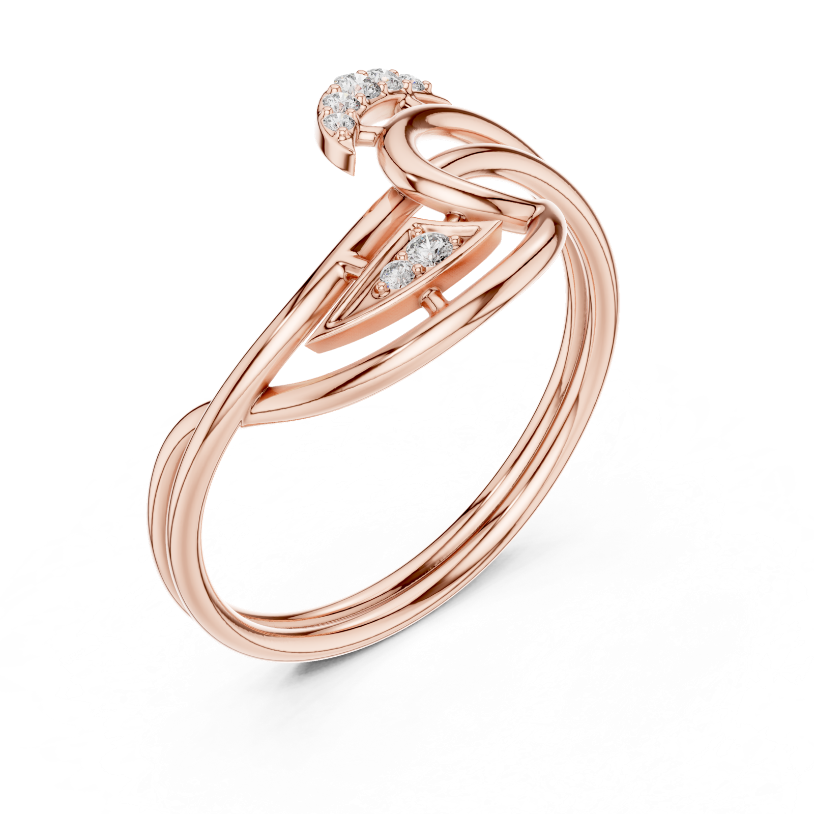 Gold Ring 1 (210), Rose Gold, view 2