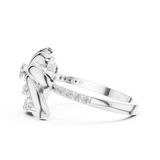 Gold Ring LR-01 (86), White Gold, view 3