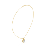 Gold Jewelry, Asscher center stone, Yellow Gold, view 1