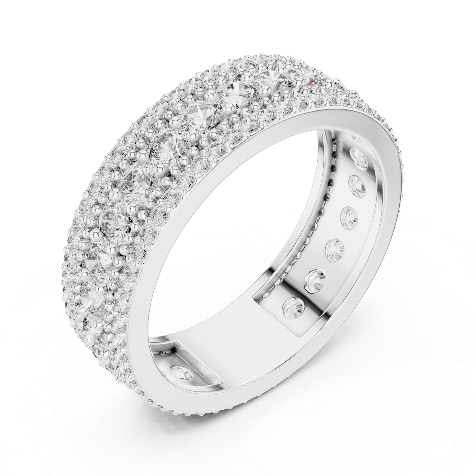 Gold Ring DDLR-224, White Gold, view 2