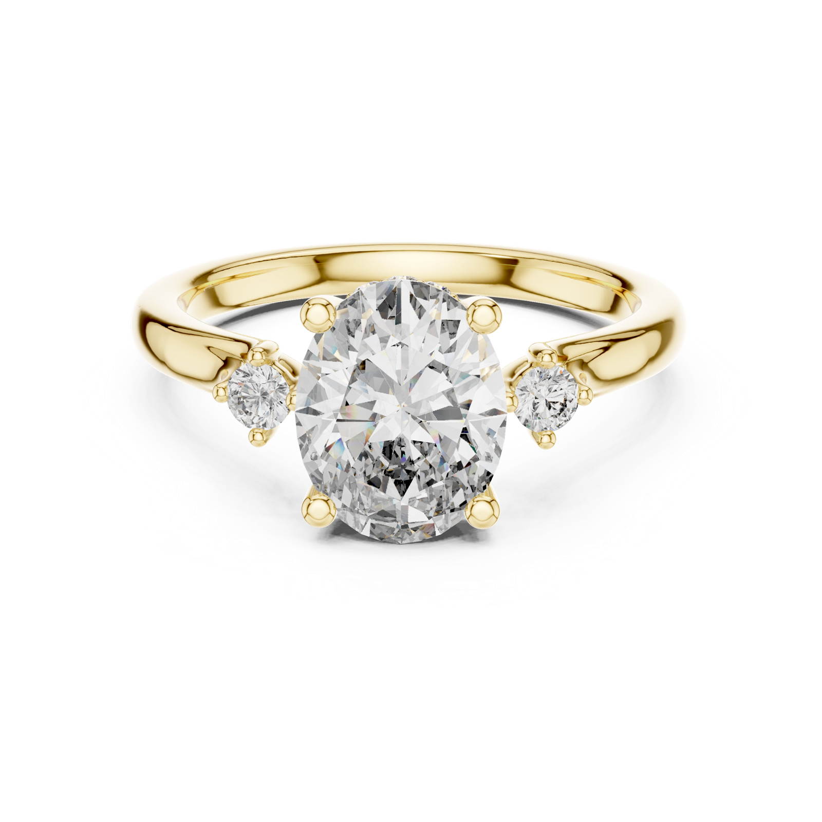 Gold Ring DDLR-164, Yellow Gold, view 4