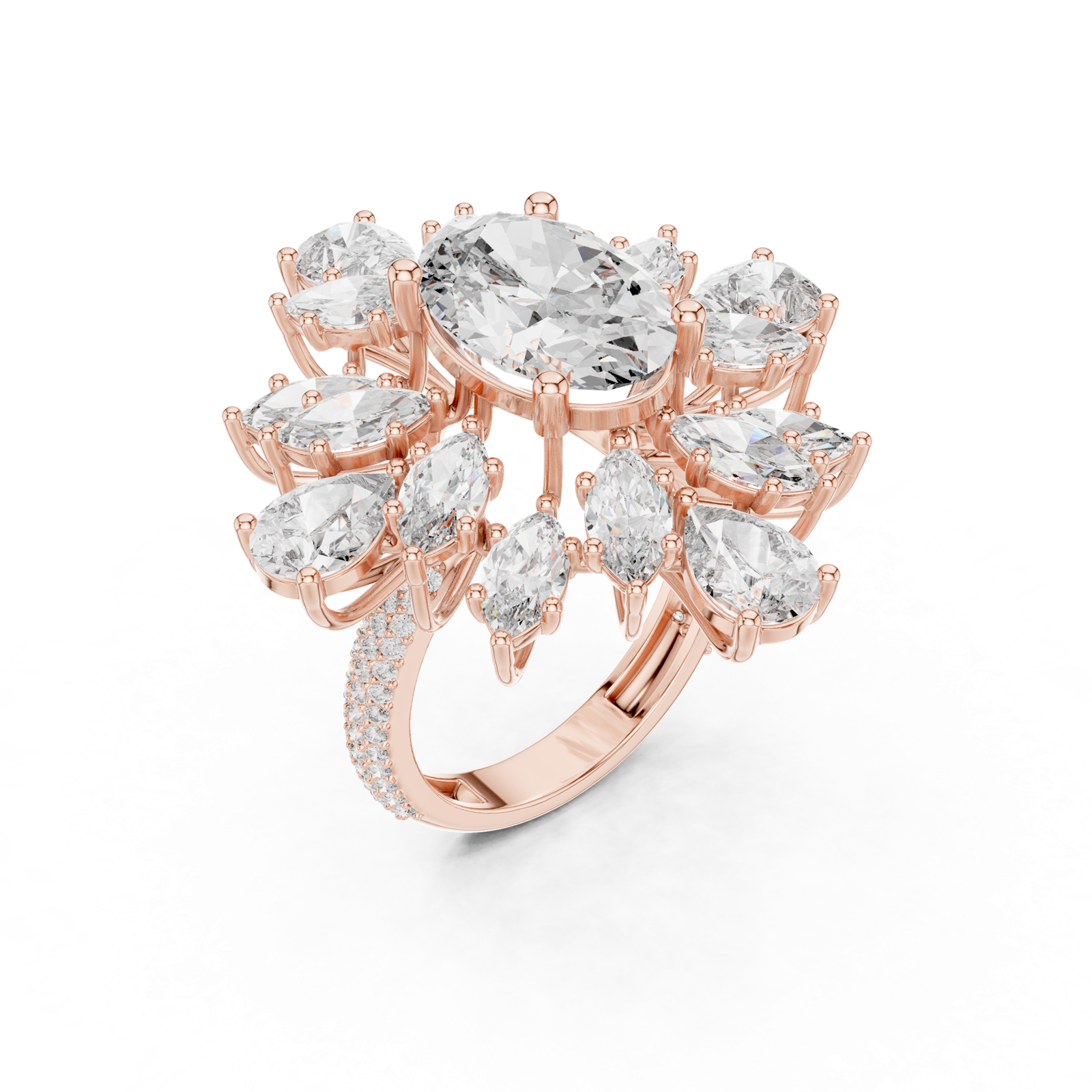 Gold Pendant 9-10030L_36, Rose Gold, view 2