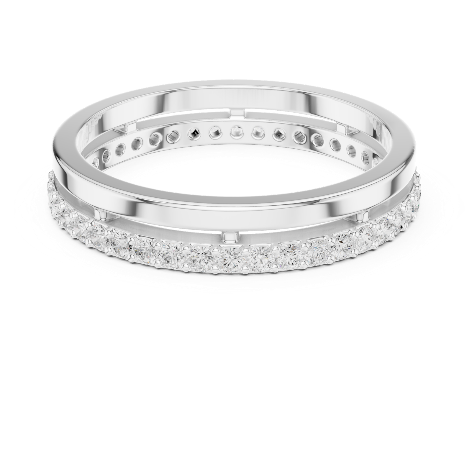 Gold Ring R26, White Gold, view 4