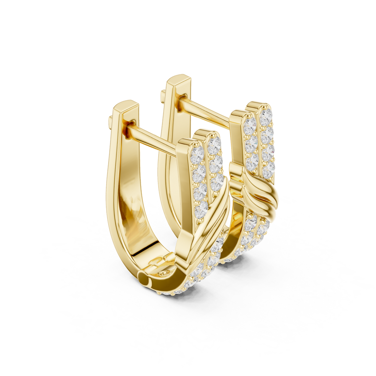 Gold Earrings SBER(23), Yellow Gold, view 1