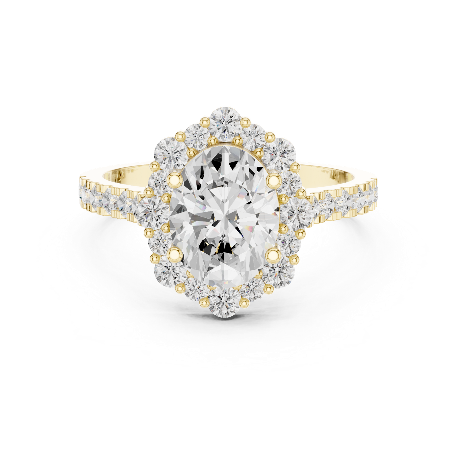Gold Ring DDLR-351, Yellow Gold, view 4