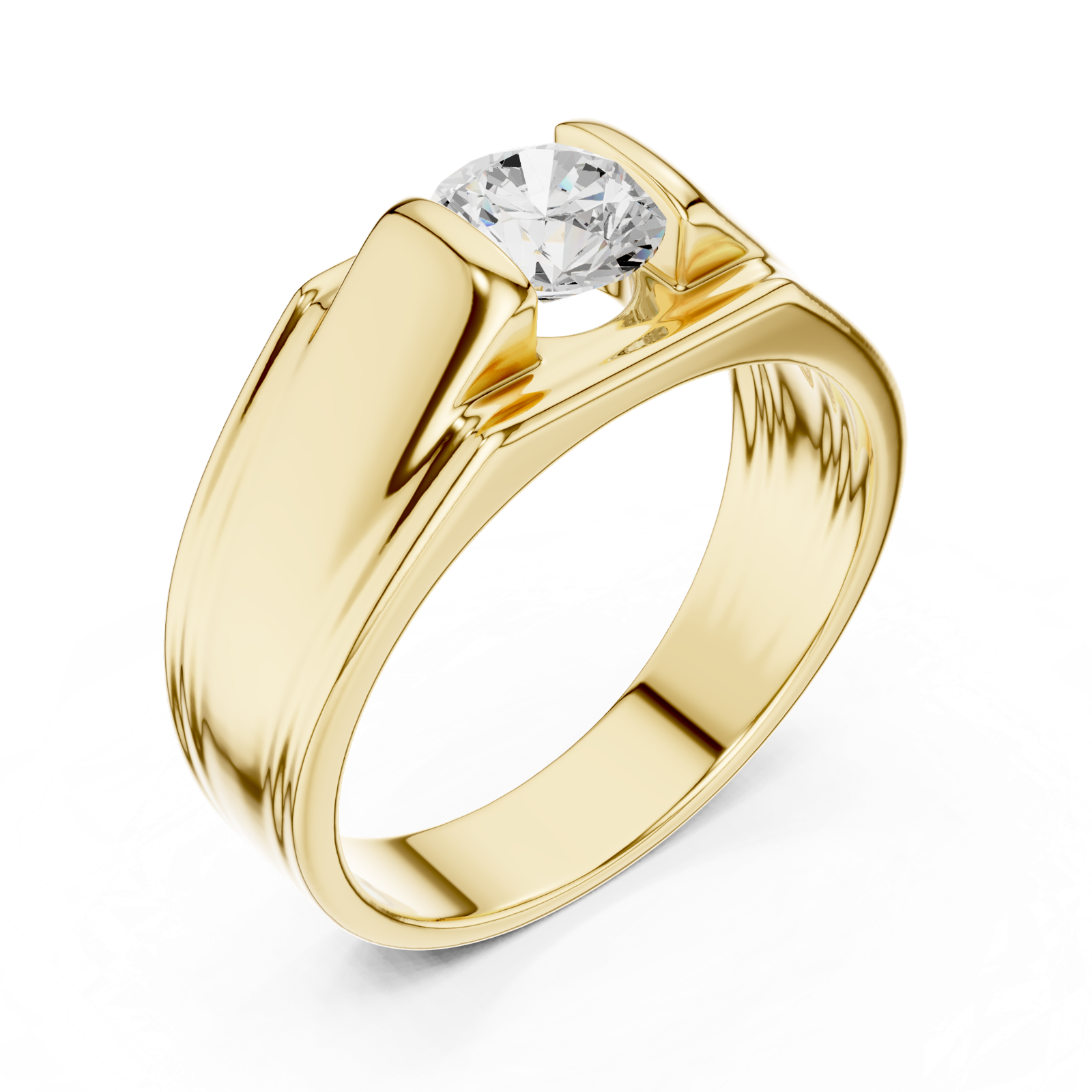 Gold Men's Ring GGR-0026, Yellow Gold, view 2