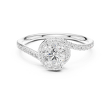 Gold Ring LR-0338, White Gold, view 4