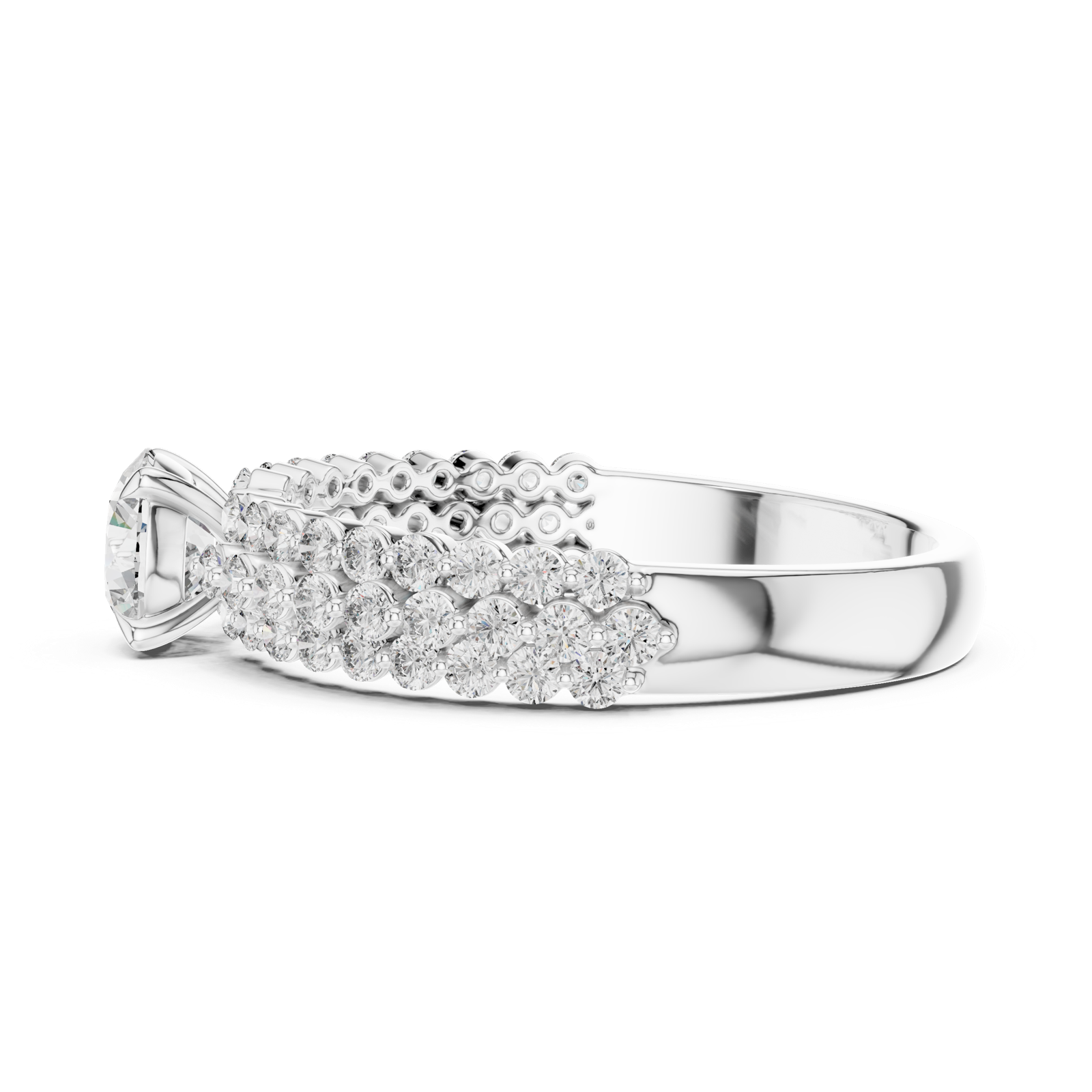 Gold Ring DDLR-005, White Gold, view 3