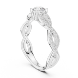 Gold Ring LR-0316, White Gold, view 1