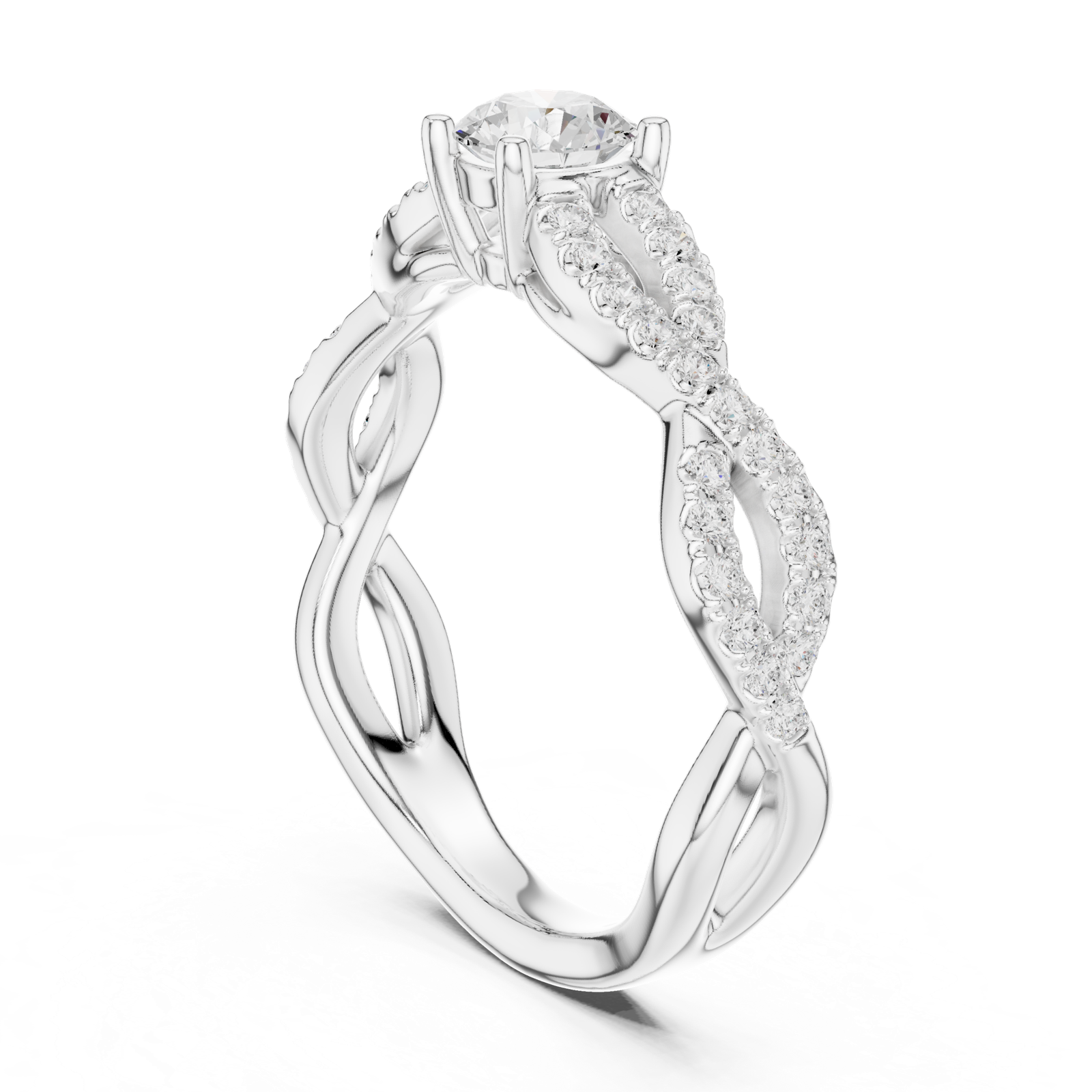 Gold Ring LR-0316, White Gold, view 1